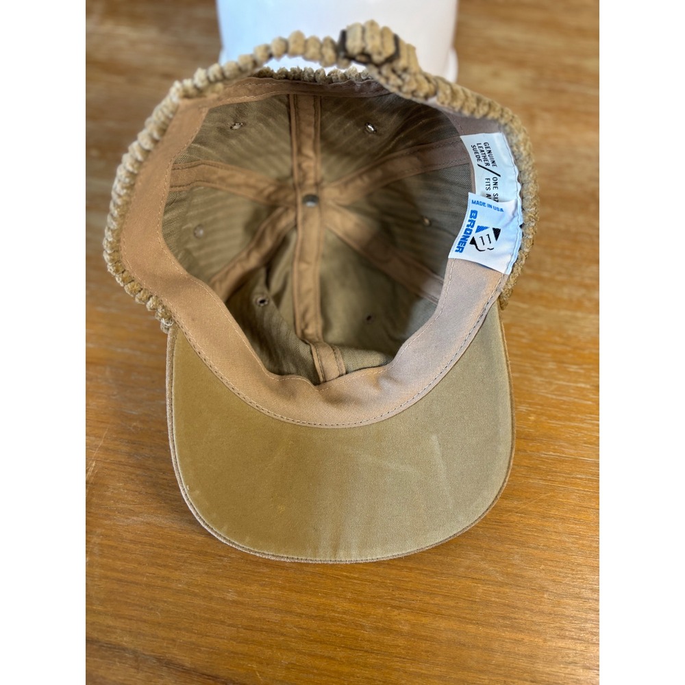 Broner Corduroy Suede Baseball Cap Tan One Size Made‎ in USA - Picture 4 of 6